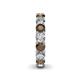 5 - Lucida 4.00 mm Smoky Quartz and Diamond Eternity Band 