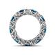 4 - Lucida 4.00 mm Blue and White Diamond Eternity Band 