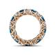 4 - Lucida 4.00 mm Blue and White Diamond Eternity Band 