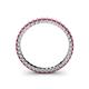 5 - Allie 2.00 mm Princess Cut Rhodolite Garnet Eternity Band 