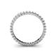 5 - Allie 2.00 mm Princess Cut White Sapphire Eternity Band 