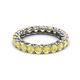 3 - Lucida 3.40 mm Round Yellow Sapphire U Prong Eternity Band 