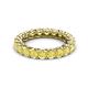3 - Lucida 3.40 mm Round Yellow Sapphire U Prong Eternity Band 