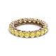 3 - Lucida 3.40 mm Round Yellow Sapphire U Prong Eternity Band 