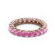 3 - Lucida 3.40 mm Round Pink Sapphire U Prong Eternity Band 