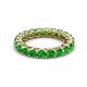 3 - Lucida 3.40 mm Round Green Garnet U Prong Eternity Band 