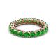 3 - Lucida 3.40 mm Round Green Garnet U Prong Eternity Band 
