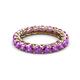 3 - Lucida 3.40 mm Round Amethyst U Prong Eternity Band 