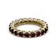 3 - Lucida 3.40 mm Round Red Garnet U Prong Eternity Band 