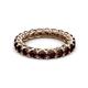 3 - Lucida 3.40 mm Round Red Garnet U Prong Eternity Band 