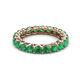 3 - Lucida 3.40 mm Round Emerald U Prong Eternity Band 