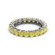 3 - Lucida 3.40 mm Round Yellow Diamond U Prong Eternity Band 