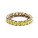 3 - Lucida 3.40 mm Round Yellow Diamond U Prong Eternity Band 