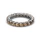 3 - Lucida 3.40 mm Round Smoky Quartz U Prong Eternity Band 