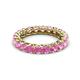 3 - Lucida 3.40 mm Round Pink Sapphire U Prong Eternity Band 