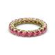3 - Lucida 3.40 mm Round Pink Tourmaline U Prong Eternity Band 