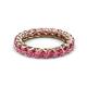 3 - Lucida 3.40 mm Round Pink Tourmaline U Prong Eternity Band 
