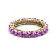 3 - Lucida 3.40 mm Round Amethyst U Prong Eternity Band 