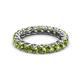 3 - Lucida 3.40 mm Round Peridot U Prong Eternity Band 