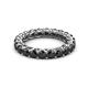 3 - Lucida 3.40 mm Round Black Diamond U Prong Eternity Band 