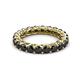 3 - Lucida 3.40 mm Round Black Diamond U Prong Eternity Band 