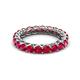 3 - Lucida 3.40 mm Round Ruby U Prong Eternity Band 