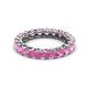 3 - Lucida 3.40 mm Round Pink Sapphire U Prong Eternity Band 