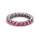 3 - Lucida 3.40 mm Round Pink Tourmaline U Prong Eternity Band 