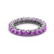 3 - Lucida 3.40 mm Round Amethyst U Prong Eternity Band 