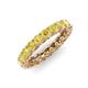 4 - Lucida 3.40 mm Round Yellow Sapphire U Prong Eternity Band 