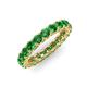 4 - Lucida 3.40 mm Round Green Garnet U Prong Eternity Band 