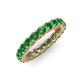 4 - Lucida 3.40 mm Round Green Garnet U Prong Eternity Band 