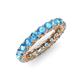 4 - Lucida 3.40 mm Round Blue Topaz U Prong Eternity Band 