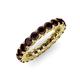 4 - Lucida 3.40 mm Round Red Garnet U Prong Eternity Band 