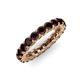 4 - Lucida 3.40 mm Round Red Garnet U Prong Eternity Band 