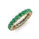 4 - Lucida 3.40 mm Round Emerald U Prong Eternity Band 