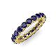 4 - Lucida 3.40 mm Round Blue Sapphire U Prong Eternity Band 