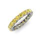 4 - Lucida 3.40 mm Round Yellow Sapphire U Prong Eternity Band 