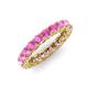 4 - Lucida 3.40 mm Round Pink Sapphire U Prong Eternity Band 