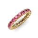 4 - Lucida 3.40 mm Round Pink Tourmaline U Prong Eternity Band 