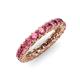 4 - Lucida 3.40 mm Round Pink Tourmaline U Prong Eternity Band 