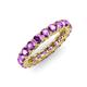 4 - Lucida 3.40 mm Round Amethyst U Prong Eternity Band 