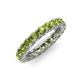 4 - Lucida 3.40 mm Round Peridot U Prong Eternity Band 