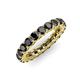 4 - Lucida 3.40 mm Round Black Diamond U Prong Eternity Band 