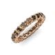 4 - Lucida 3.40 mm Round Smoky Quartz U Prong Eternity Band 
