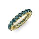 4 - Lucida 3.40 mm Round London Blue Topaz U Prong Eternity Band 