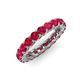 4 - Lucida 3.40 mm Round Ruby U Prong Eternity Band 
