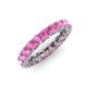 4 - Lucida 3.40 mm Round Pink Sapphire U Prong Eternity Band 