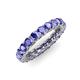 4 - Lucida 3.40 mm Round Tanzanite U Prong Eternity Band 