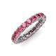4 - Lucida 3.40 mm Round Pink Tourmaline U Prong Eternity Band 